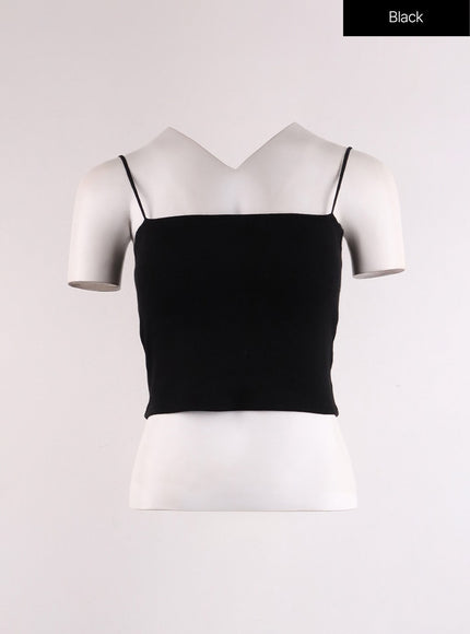 basic-cropped-cami-top-if402 / Black