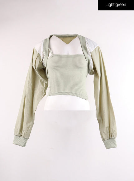 nylon-bolero-top-if402 / Light green