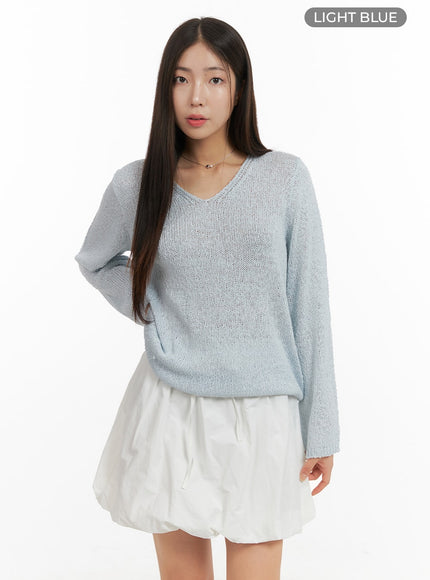 v-neck-sheer-sweater-oa429