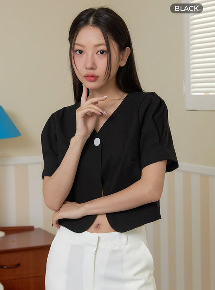 minimal-v-neck-short-sleeve-crop-jacket-oy424