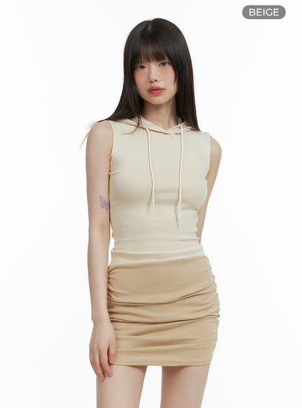 shirred-sleeveless-hooded-mini-dress-cy428