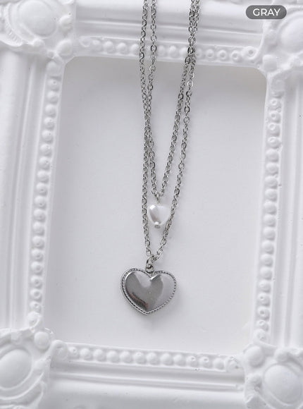 hearts-necklace-il405 / Gray