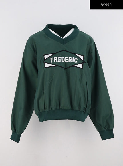 varsity-v-neck-sweatshirt-cs326 / Green