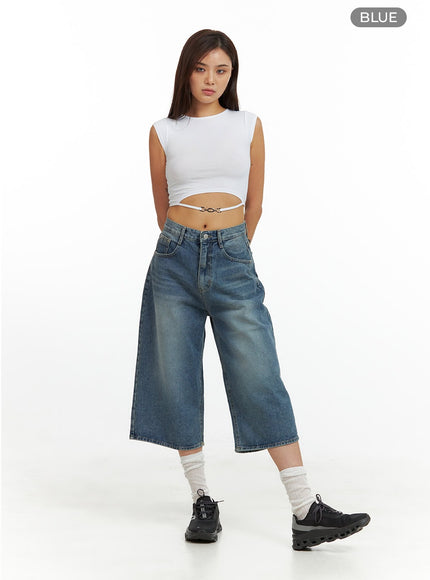 low-rise-bermuda-jorts-iu419 / Blue