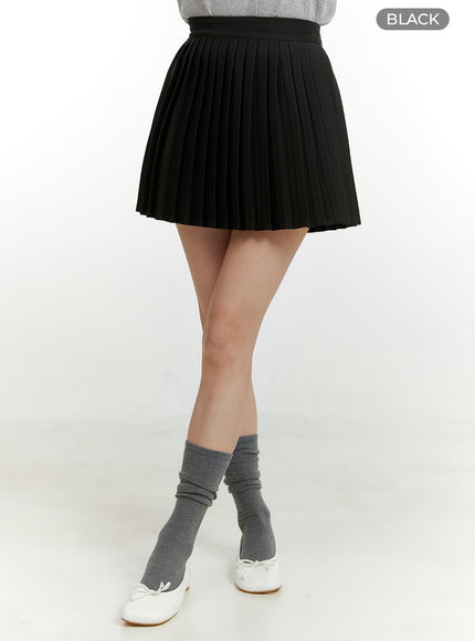 pleated-solid-mini-skirt-ou418