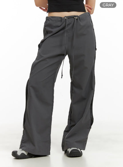 buttoned-cut-out-string-waist-pants-cu424