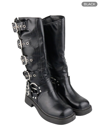 stud-buckle-long-boots-ou404