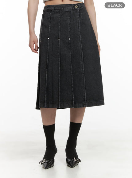 pleated-denim-midi-skirt-cy416