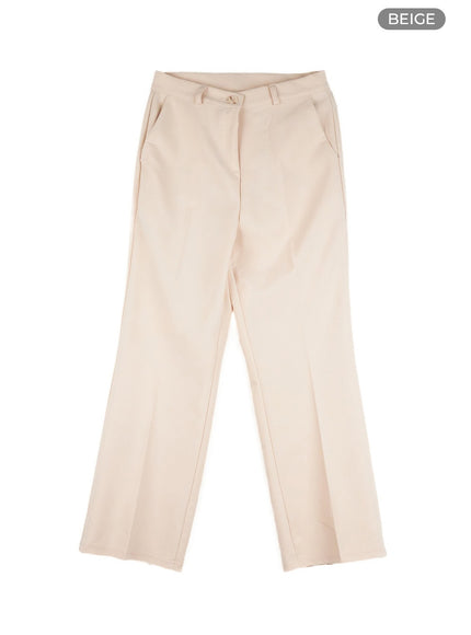 basic-wide-tailored-pants-ol411 / Beige