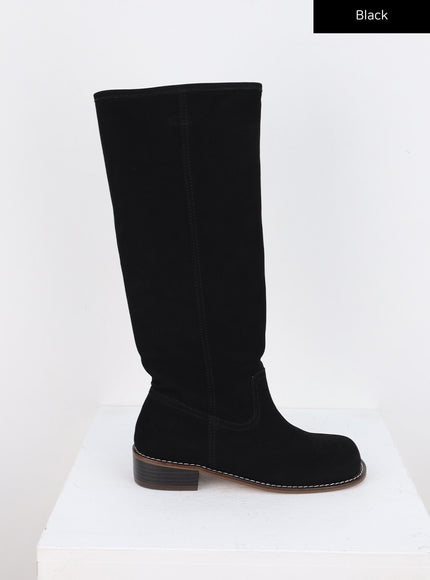 chic-leather-boots-cs321 / Black