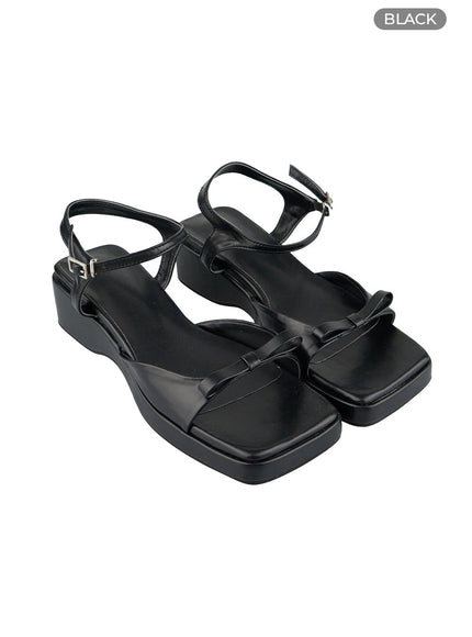 chunky-ribbon-sandals-oy427 / Black