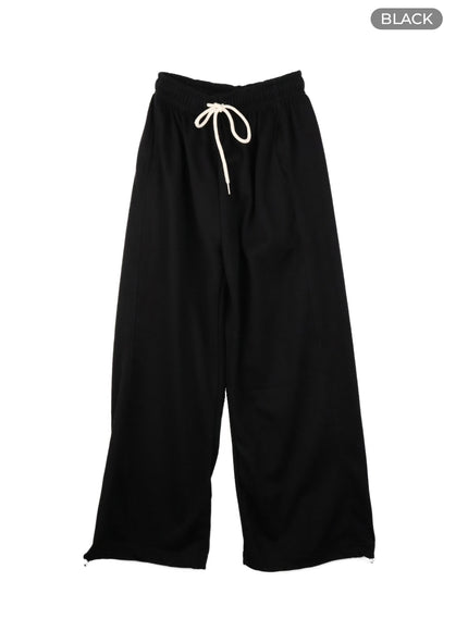 drawstring-sweatpants-om427 / Black