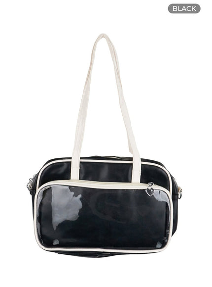 color-contrast-two-way-square-bag-ol411 / Black