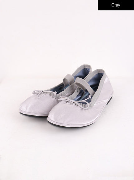 bowknot-ballet-mary-jane-flats-oj429 / Gray