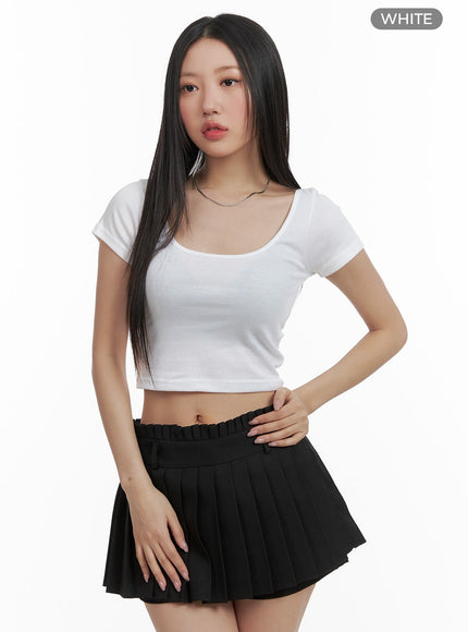 square-neck-crop-top-ca409 / White