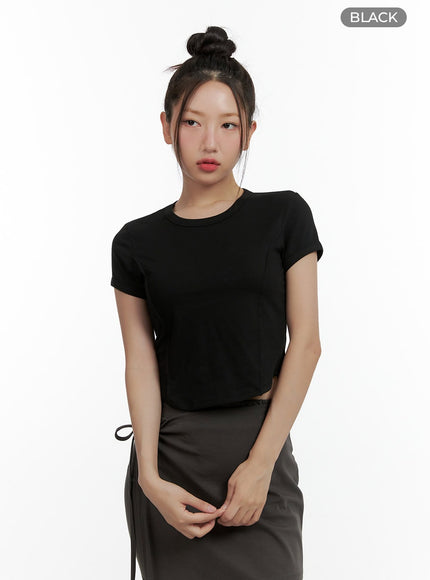 cotton-solid-top-cl410 / Black