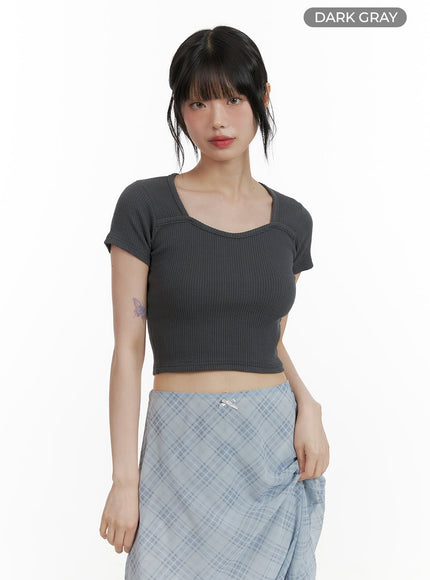 cotton-crop-tee-cu413 / Dark gray