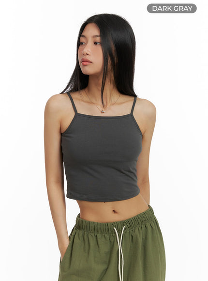 basic-cotton-crop-cami-top-ca423 / Dark gray