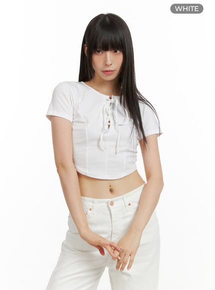 round-neck-solid-crop-tee-cu424 / White