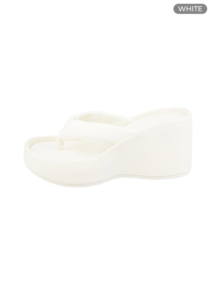 metallic-chunky-slippers-cy429 / White