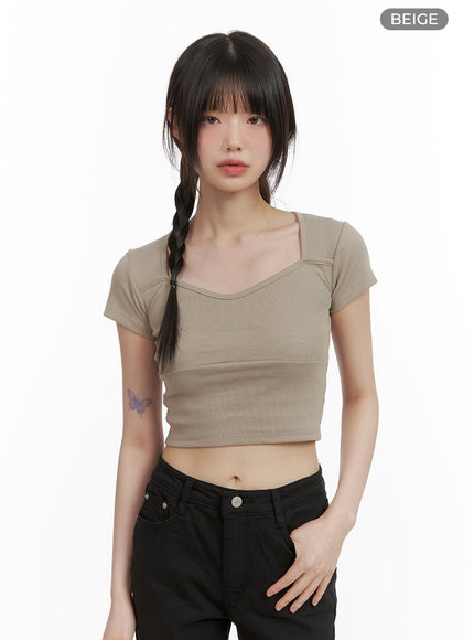 cotton-blossom-crop-top-cy414 / Beige