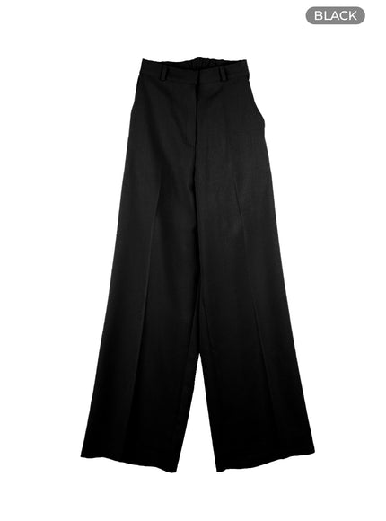 basic-wide-leg-trousers-om428 / Black