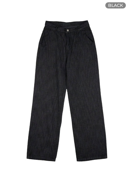 straight-leg-jeans-ol401 / Black