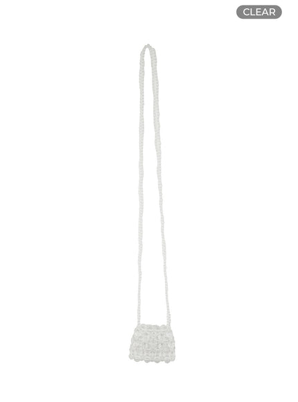 pearl-crossbody-micro-bag-oy427 / Clear