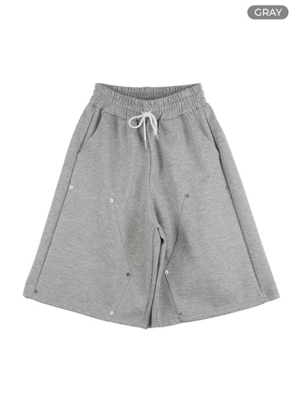 stud-wide-sweatpants-cu420 / Gray