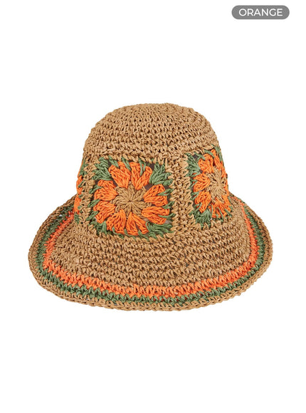 summer-flower-bucket-hat-ou418 / Orange