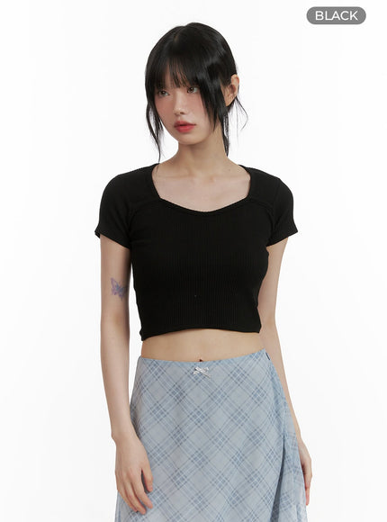 cotton-crop-tee-cu413 / Black