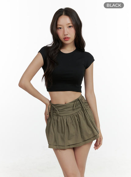 basic-cotton-crop-top-cl410 / Black