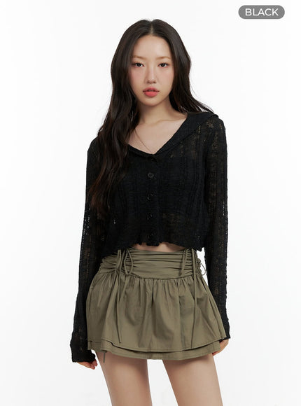 sheer-summer-cardigan-cl410 / Black