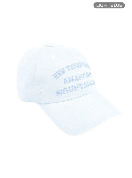 denim-lettering-embroidered-cap-oa405