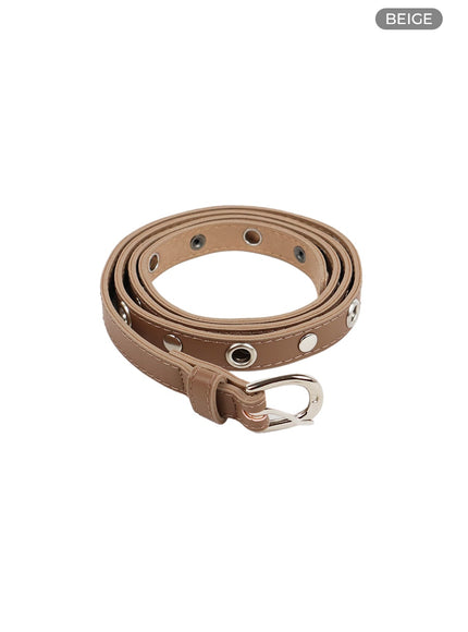 eyelet-two-strap-belt-cf427 / Beige