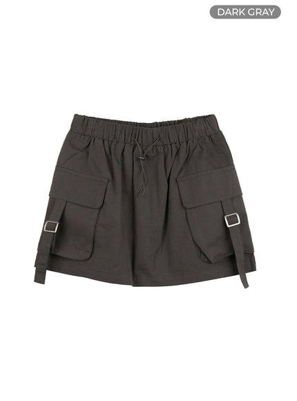 cargo-banded-mini-skirt-ol408 / Dark gray