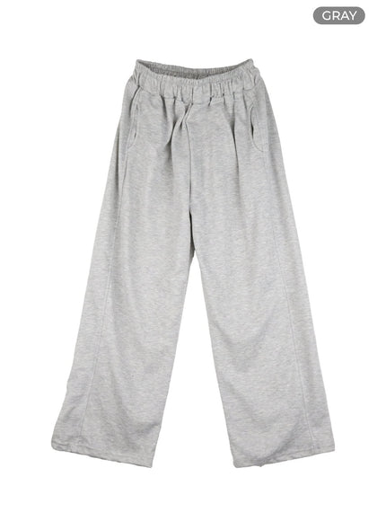 cozy-fit-banded-sweatpants-ol401 / Gray