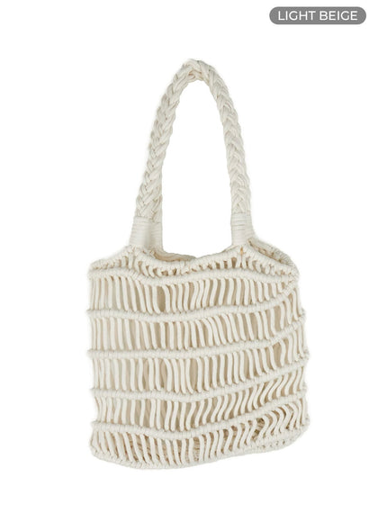 crochet-tote-bag-oy424 / Light beige