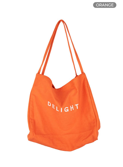 cotton-graphic-eco-tote-bag-oy427 / Orange