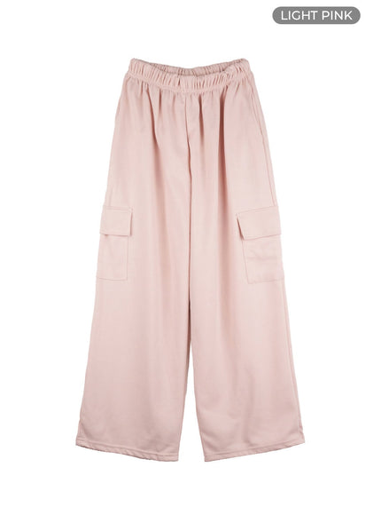 cargo-sweatpants-ol408 / Light pink