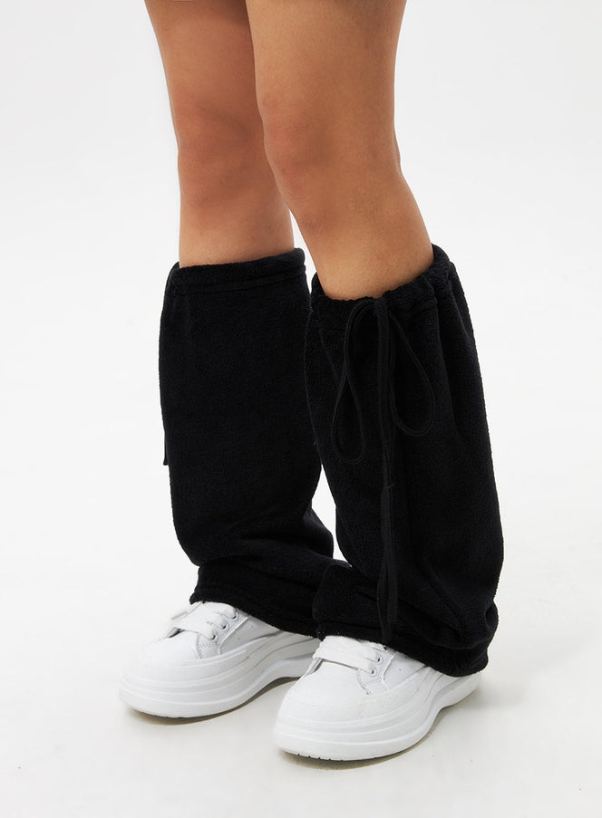 string-leg-warmer-io326 / Black