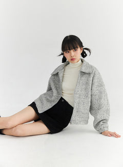 collared-wool-jacket-co330 / Gray