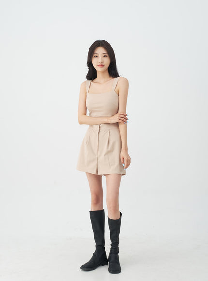 Cropped Sleeveless Top and Shorts Set IJ23