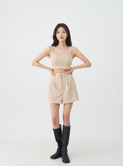 Cropped Sleeveless Top and Shorts Set IJ23