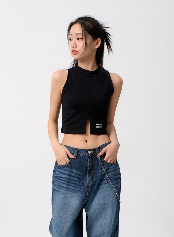 Slit Cropped Top BM306