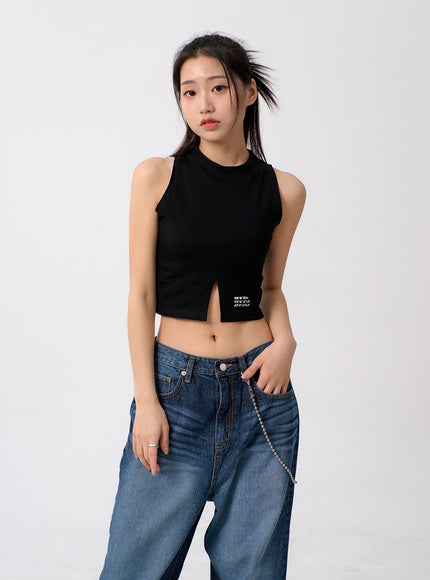 Slit Cropped Top BM306