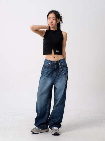 Slit Cropped Top BM306