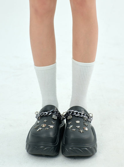 Chain Stud Clogs BA328