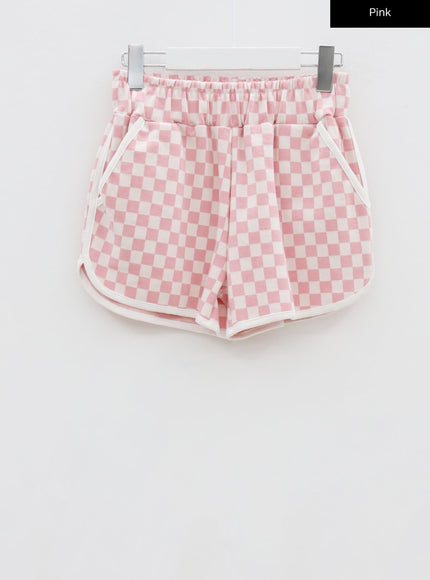 Checkered Tank Top and Shorts Set BU12