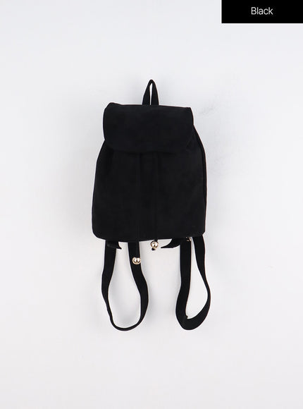 faux-suede-backpack-io317 / Black